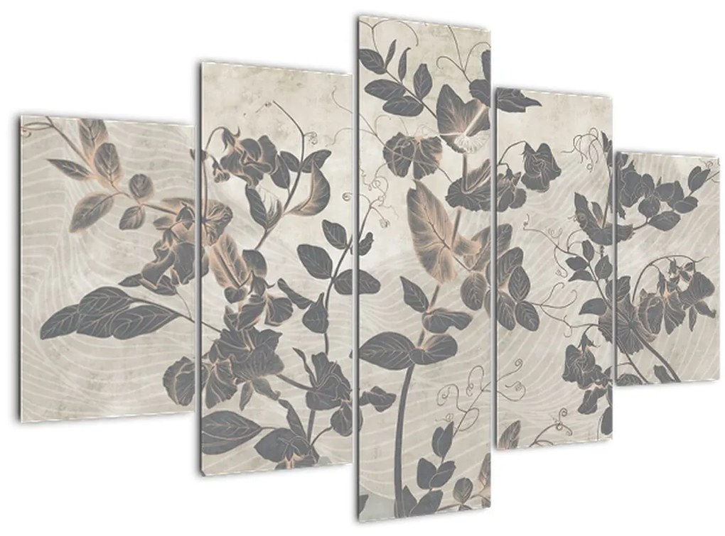 Tablou - Frunze texturate (150x105 cm)