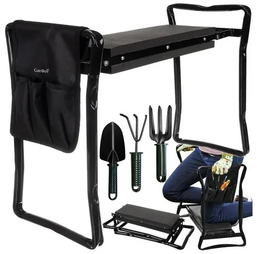 Scaun multifuncțional de grădină cu unelte Gardlov - 60x50x27 cm