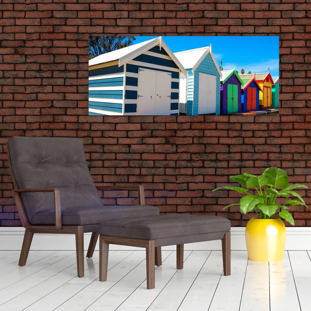 Tablou - Plaja Brighton, Melbourne, Australia (120x50 cm)