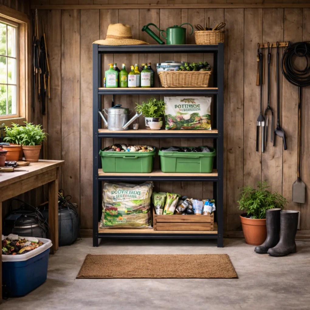 Raft cu capacitate mare HEAVY, max. 875kg, 90x40x180cm, negru Jurhan