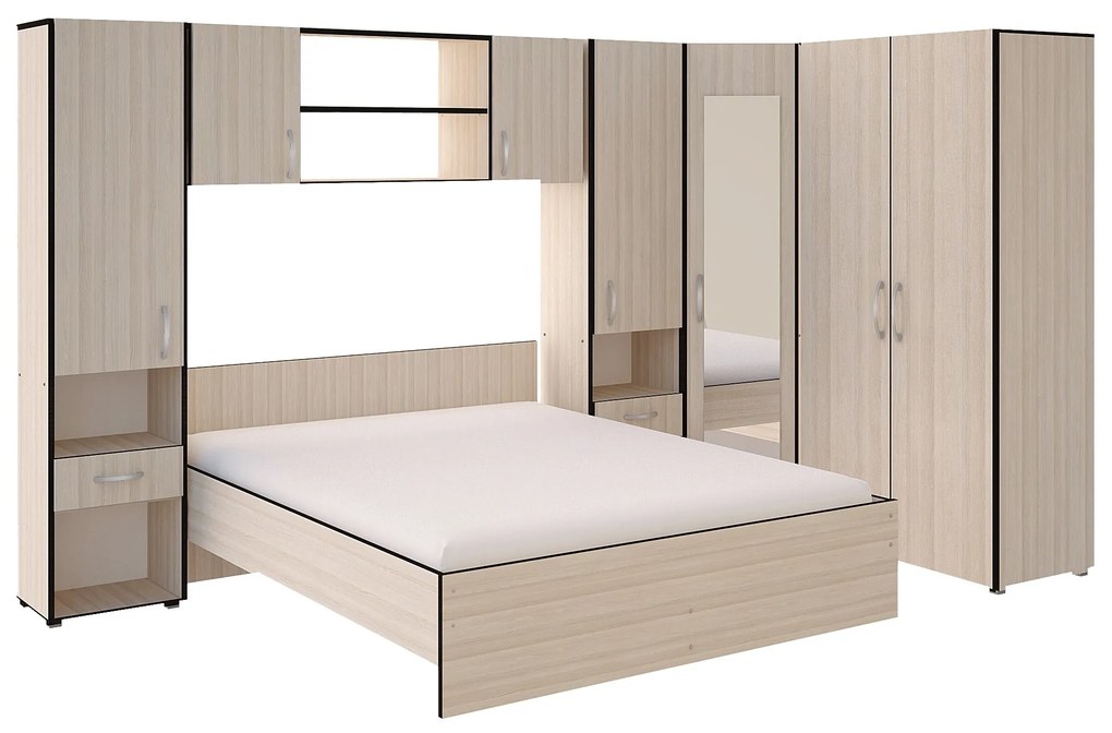 Set Dormitor Madrid, Ulm Deschis/Wenge