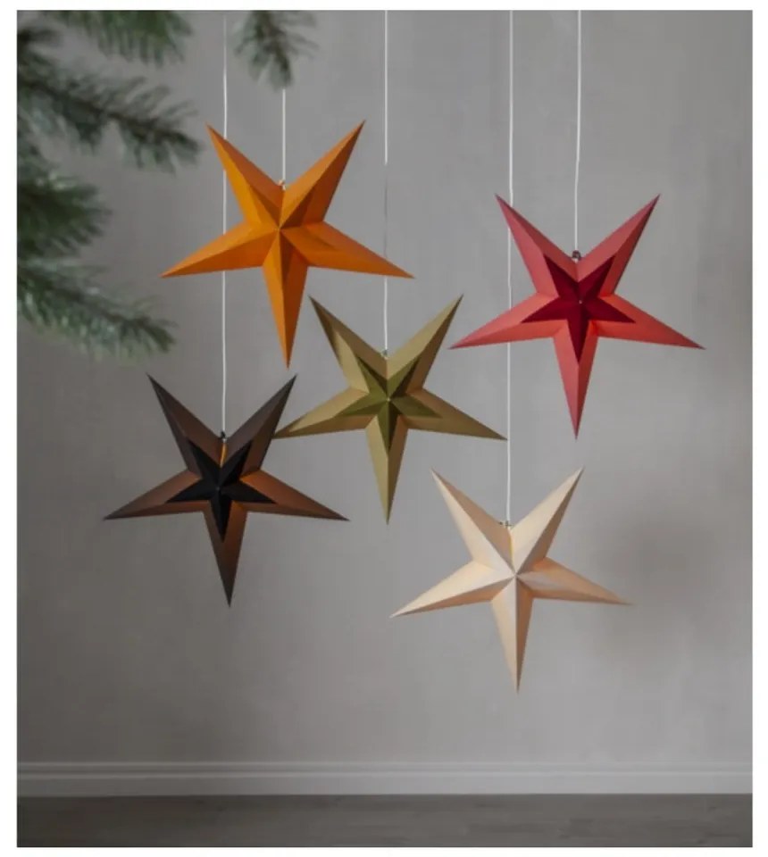 Decorațiune luminoasă pentru Crăciun Star Trading Diva, portocaliu, ø 60 cm
