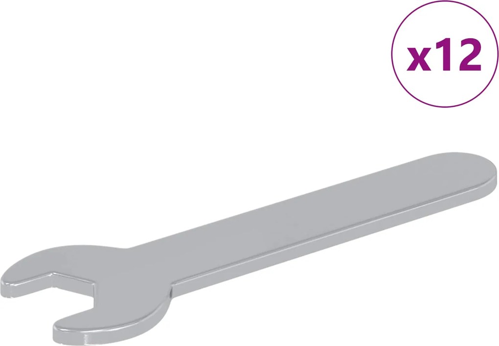 vidaXL Cheie de piulițe 12 pcs Argintiu 10 mm Fier