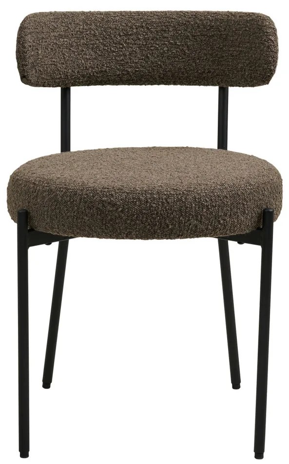 Badalona Scaun de masă, cataramă, maro, picioare negre