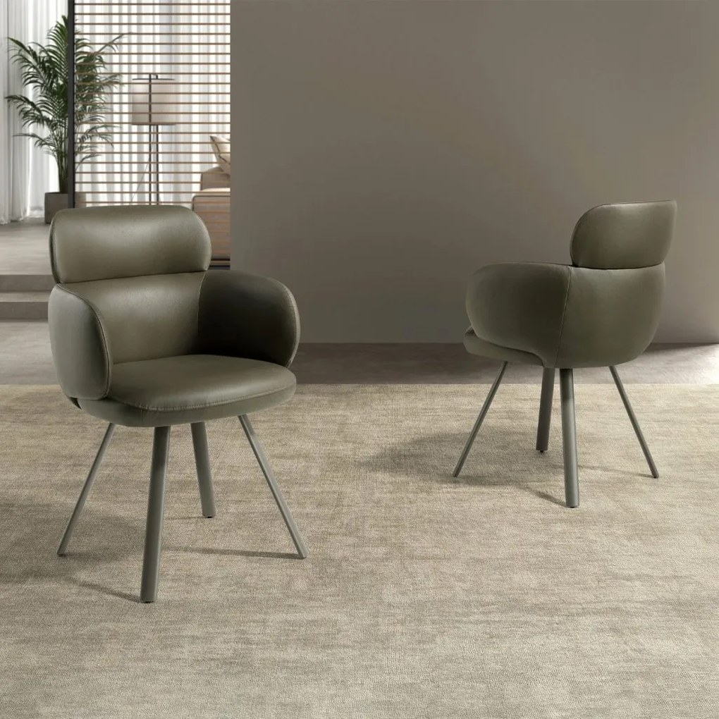 Scaun modern design italian Olive green