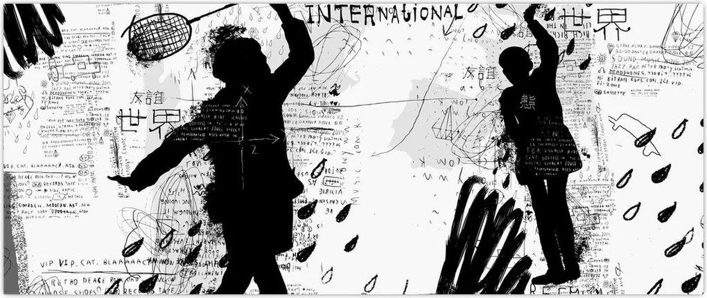 Tablou - Artă stradală - zarvă (120x50 cm)