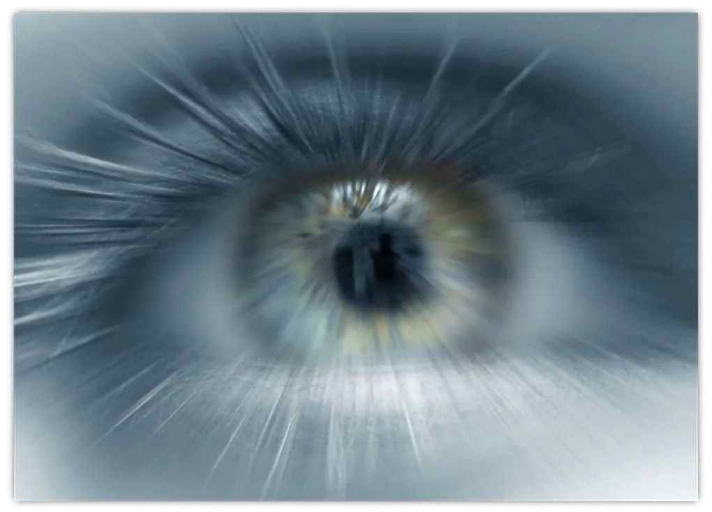 Tablou pe sticlă - Privirea ochiului (70x50 cm)