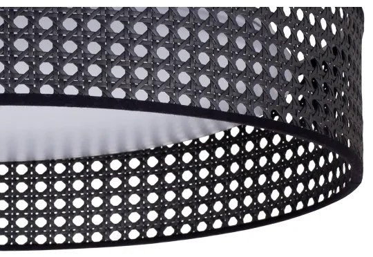 Plafonieră LED ROLLER Duolla RATTAN LED/24W/230V d. 45 cm negru