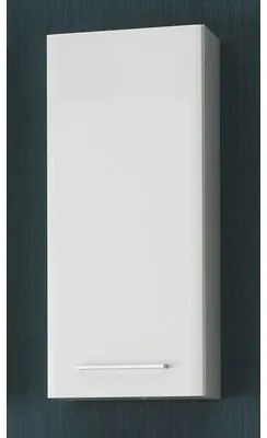 Dulap baie suspendat pelipal Carina, 1 ușă, PAL, 70x30 cm, alb lucios