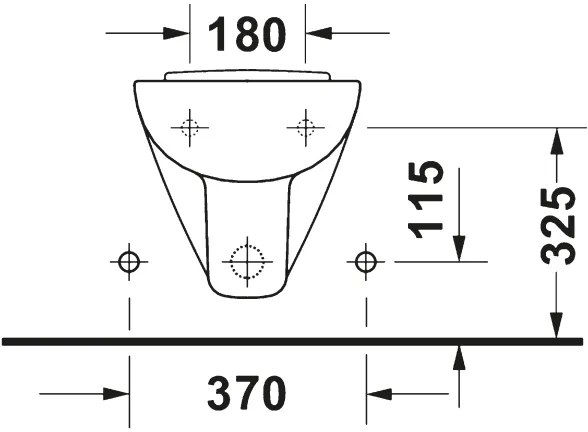Duravit 22371500002 - Bideu suspendat D-CODE, ceramică, alb lucios