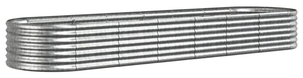 Jardiniera, argintiu, 296x80x36 cm, otel vopsit electrostatic 1, Argintiu, 296 x 80 x 36 cm