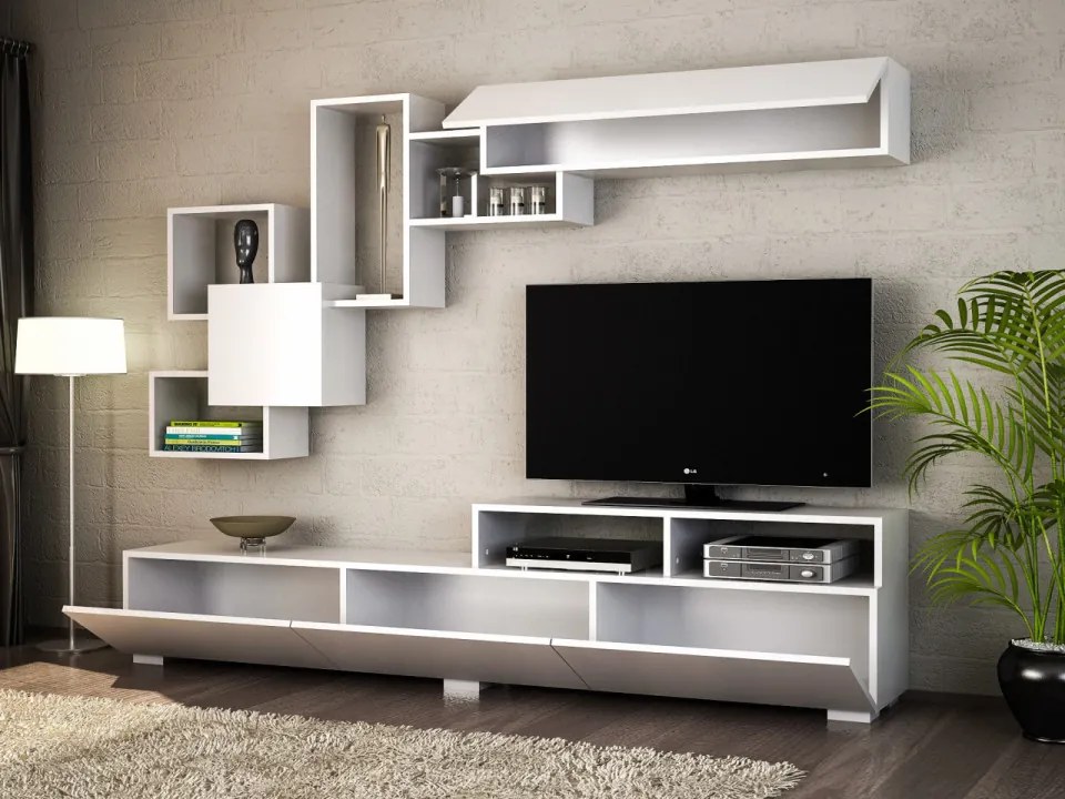 Ansamblu Comoda TV Elit, Alb