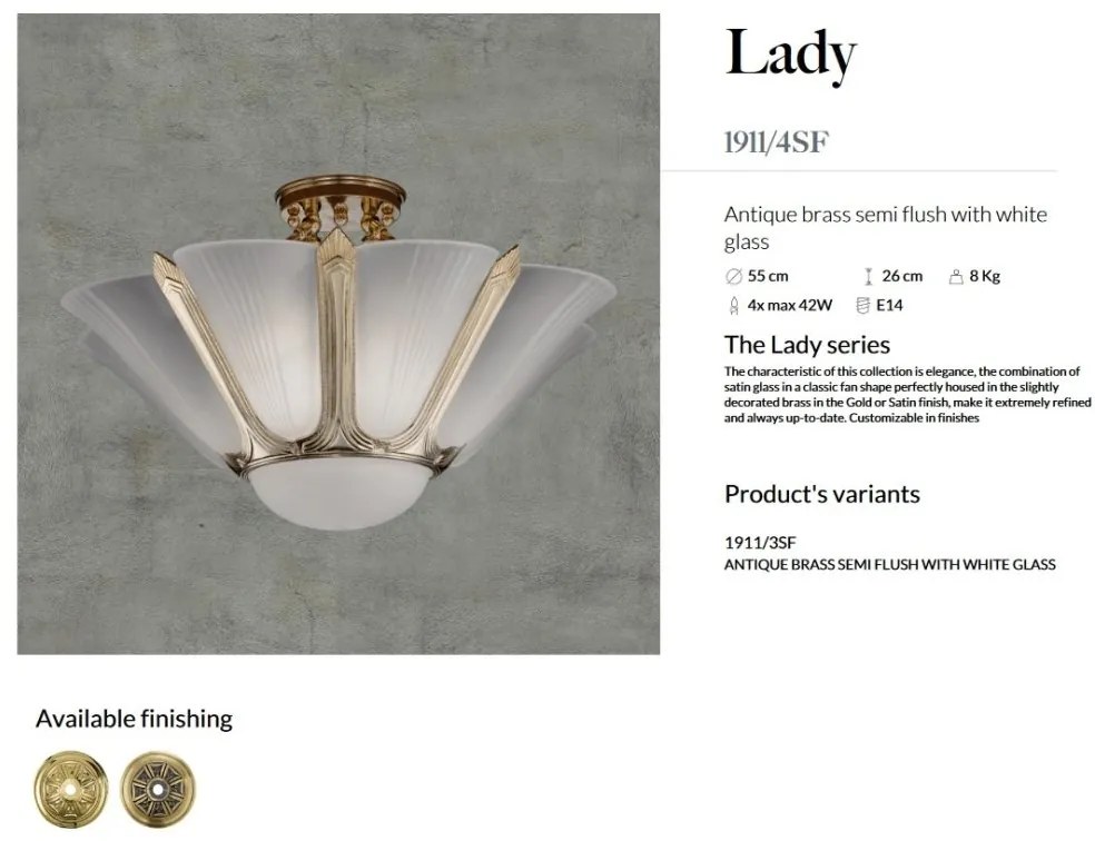 Plafoniera LUX design clasic realizata manual Lady 55cm