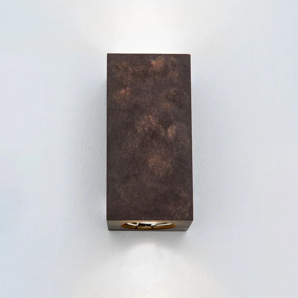 Aplica LED de perete design ambiental Cube 2 antique rustic