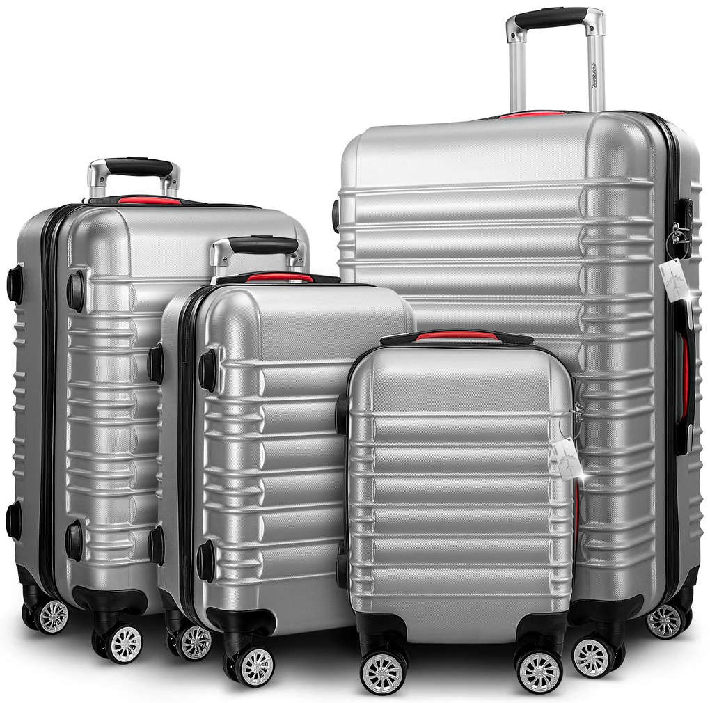 Deuba Set de trolere Baseline cu 4 piese - argintiu