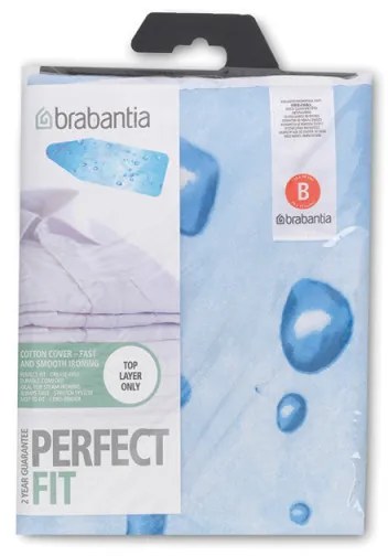 Husa pentru masa de calcat Brabantia B 90300152, 124x38 cm, 2 mm, Alb/Albastru