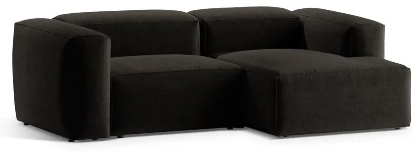 Colțar negru (cu colț pe partea dreaptă/cu șezlong) Bergamo – Cosmopolitan Design