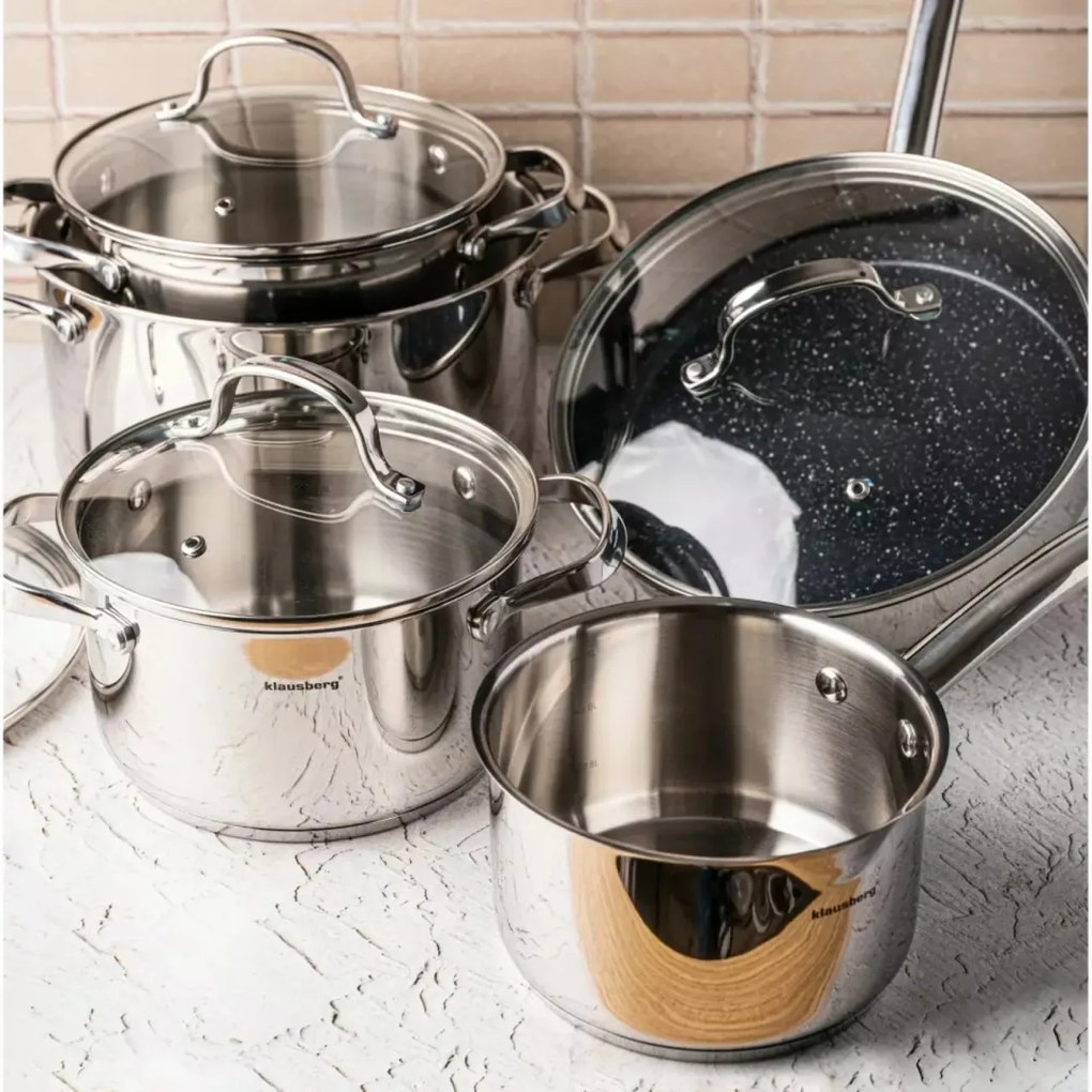 Set de oale, 9 piese, din oțel inoxidabil Klausberg KB-7215