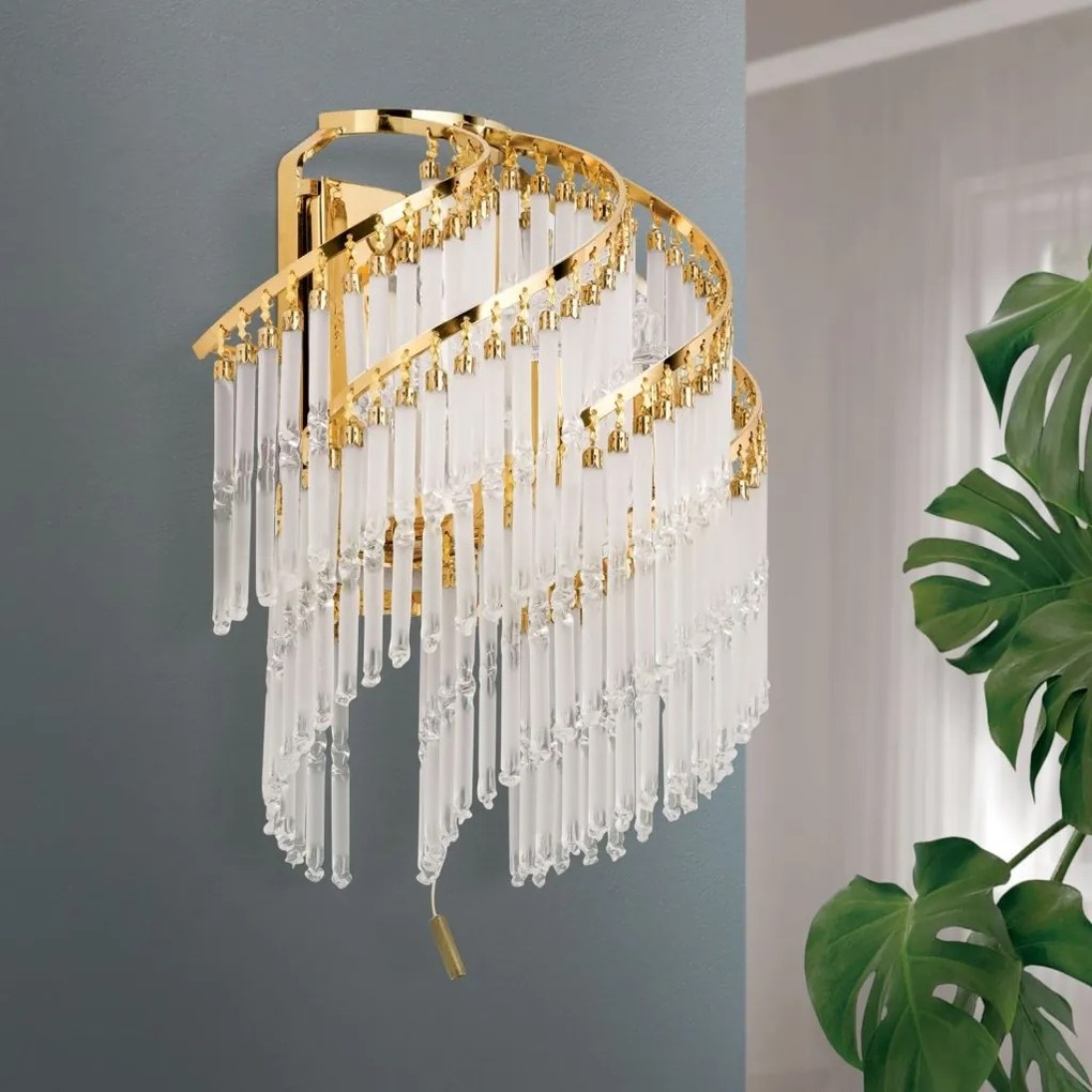 Aplica de perete cristal SCHOLER, KRISTALL KLASSISCH auriu