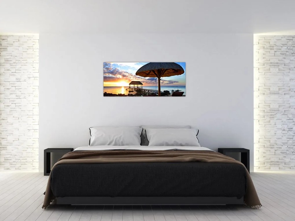 Tablou - Apus de soare în Mauritius (120x50 cm)