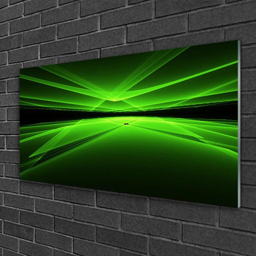 Tablou pe sticla Abstract Art Verde Negru