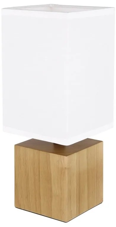 Veioza, lampa de masa design modern Valentino natur, alb