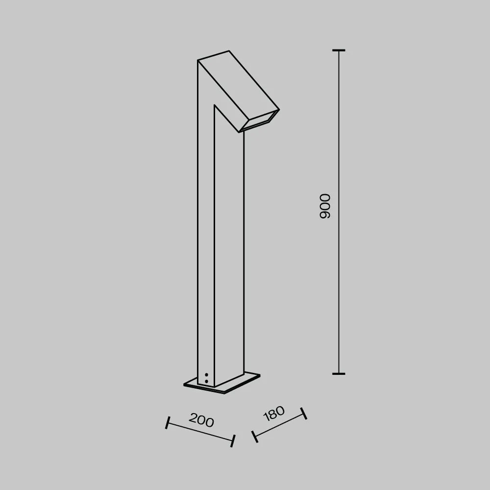 Stalp LED iluminat exterior IP65 Guss H-90cm
