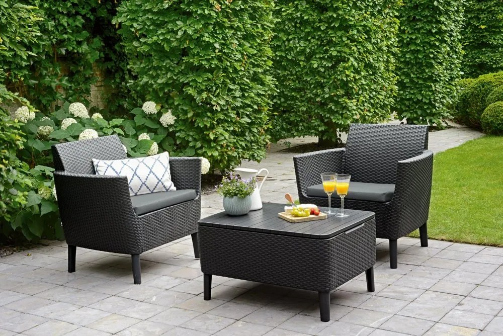 Set de mobilier de grădină SALEMO 2 grafit