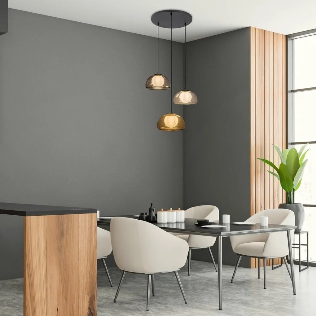 Lustra suspendata sticla multicolor Elowen 3L