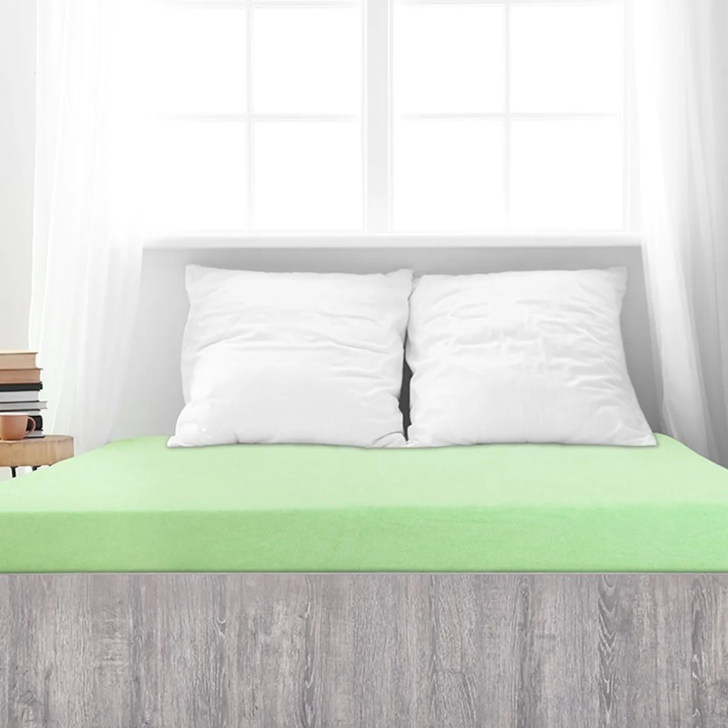 Cearșaf de pat 4Home din frotir Ideal verde , 180x 200 cm, 180 x 200 cm