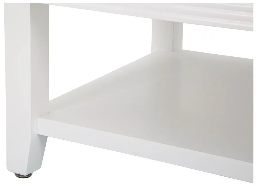 Măsuță de cafea albă din lemn masiv de brad 60x90 cm Shine – Mauro Ferretti