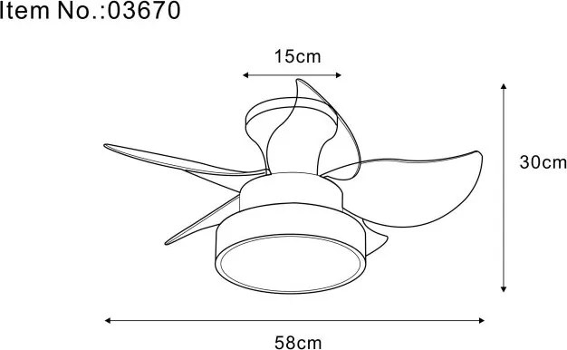 Lustra LED cu Ventilator si telecomanda KARI