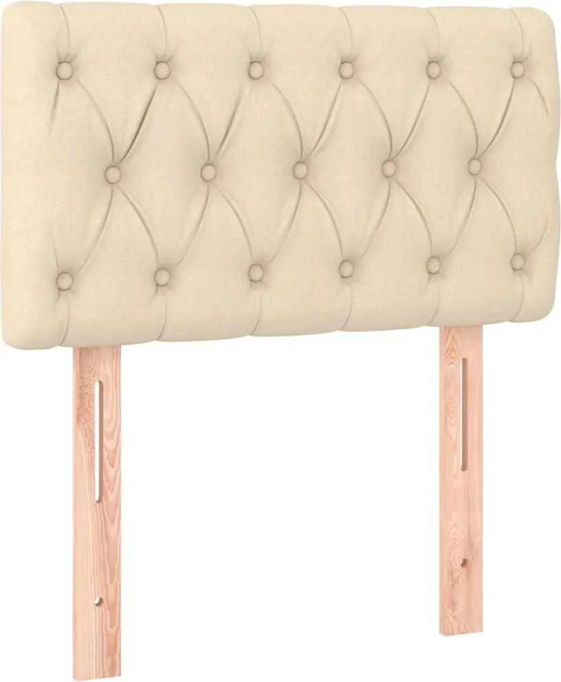 vidaXL Tăblie de pat, crem, 80x7x78/88 cm, textil