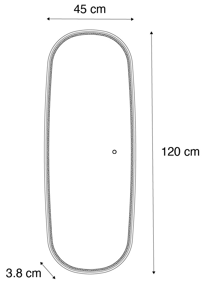Oglinză modernă de baie neagră cu LED și dimmer tactil - Geraldien