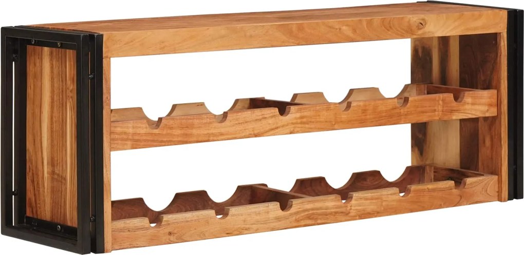 vidaXL Raft pentru vin Maro 100 x 45 x 33 cm Lemn Solid de Acacia