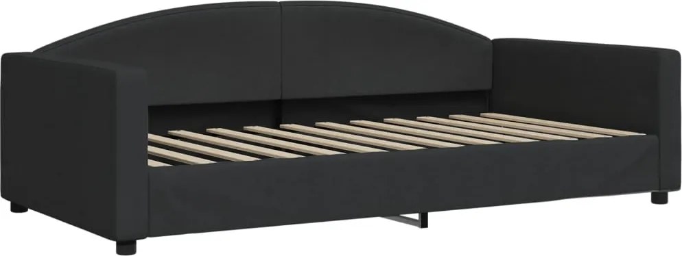 vidaXL Cadru de pat, negru, 100 x 200 cm, material textil