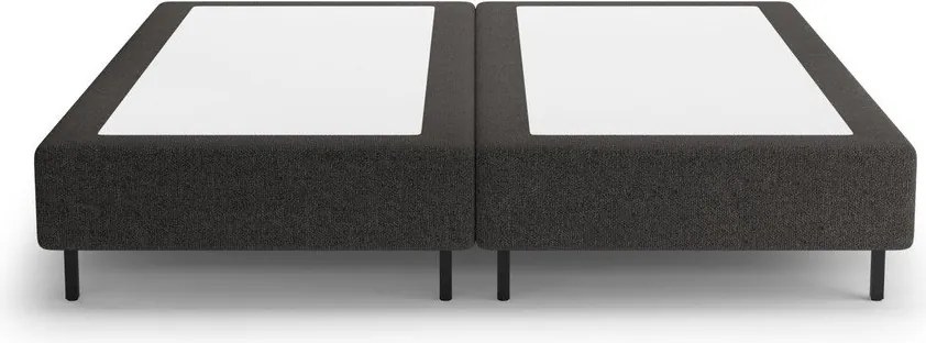 Pat matrimonial negru tapițat fără tăblie 200x200 cm Whale – Micadoni