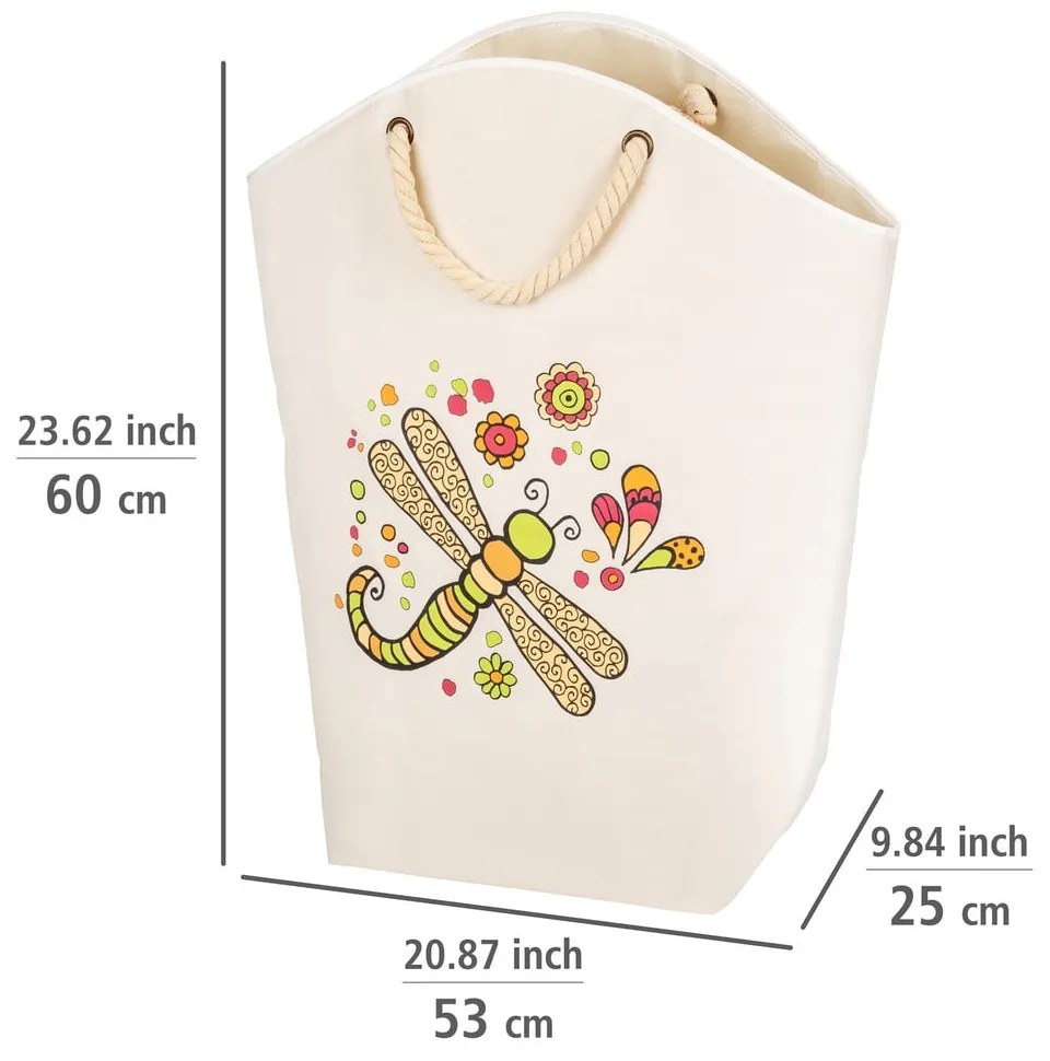 Coș de rufe din material textil 58 l Rollin'Art Libelle – Wenko