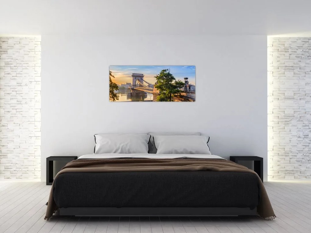 Tablou - Pod peste râu, Budapesta, Ungaria (120x50 cm)