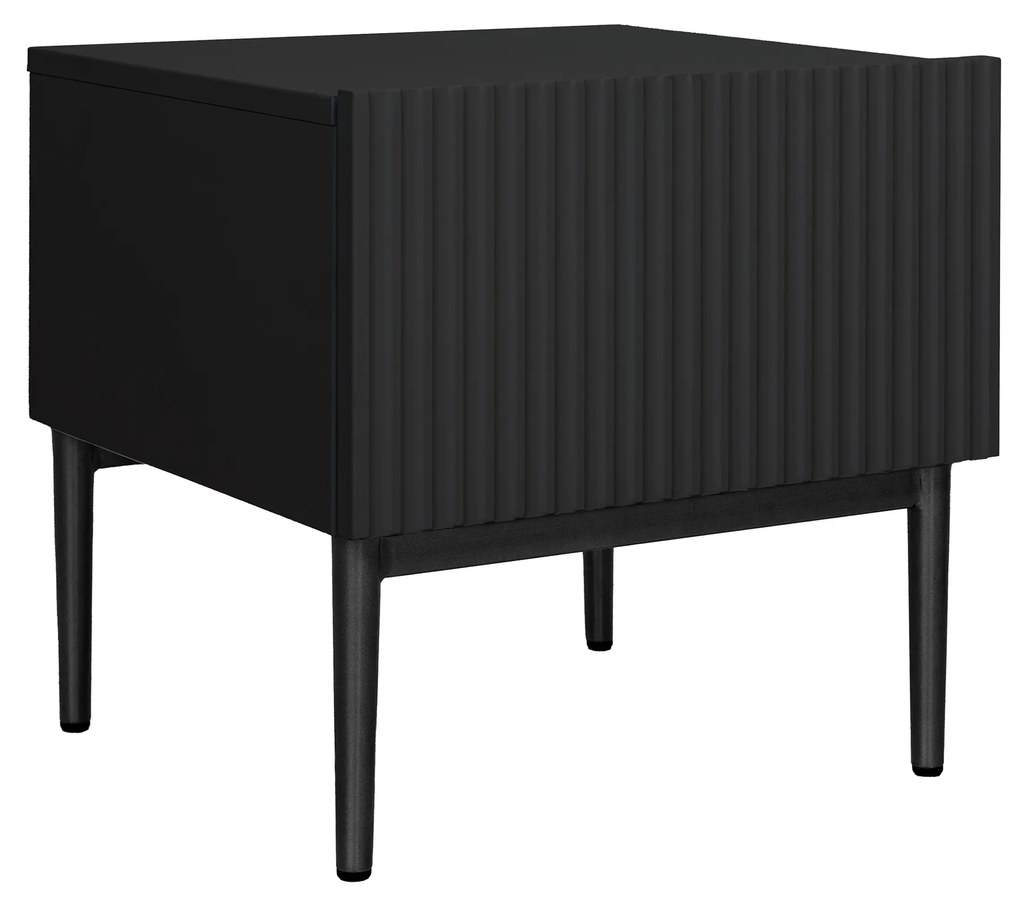 Set noptiera Nicole 46 cm - picioare negre / negre