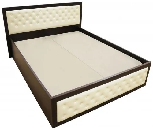 Pat Torino 140x200 cm, Wenge / Piele ecologica bej