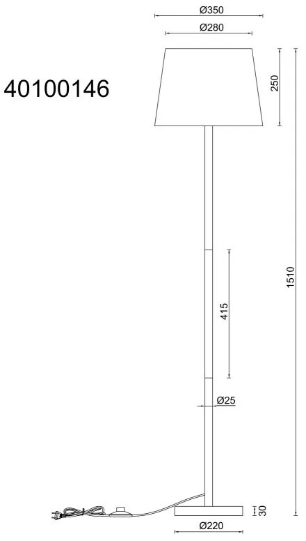 Lampadar de podea metal aspect lemn abajur textil alb JORIS