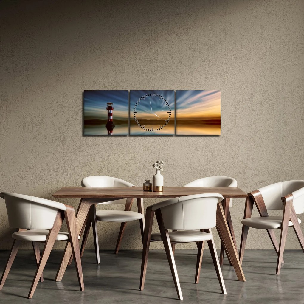 Tablou cu far (cu ceas) (90x30 cm)