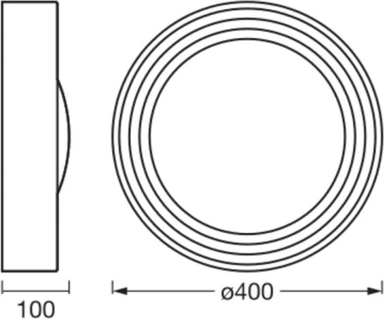 Osram - Plafonieră LED dimabilă ORBIS CONCRETE LED/18W/230V pr.40cm maro/beton