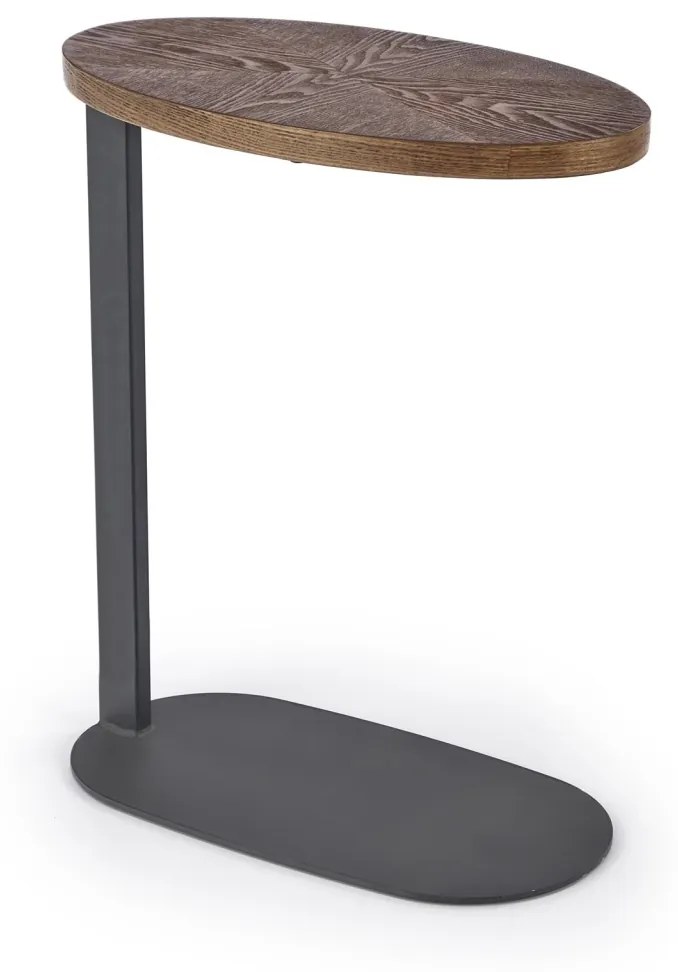 Masuta de cafea Delphi nuc/negru - H58 cm