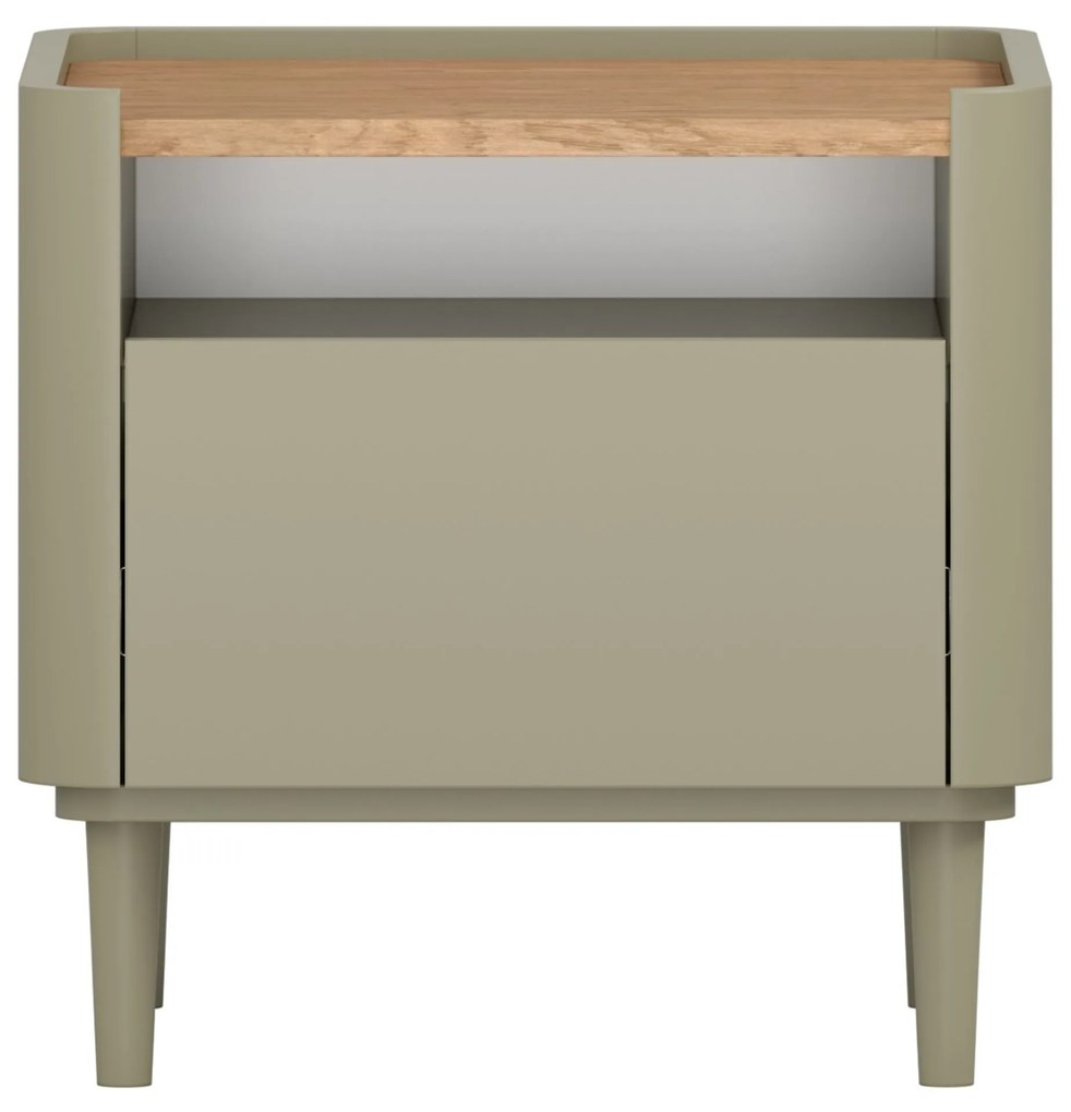 Noptieră Elivo 50 cm cu sertar pe picioare - eucalipt / stejar baltic dune