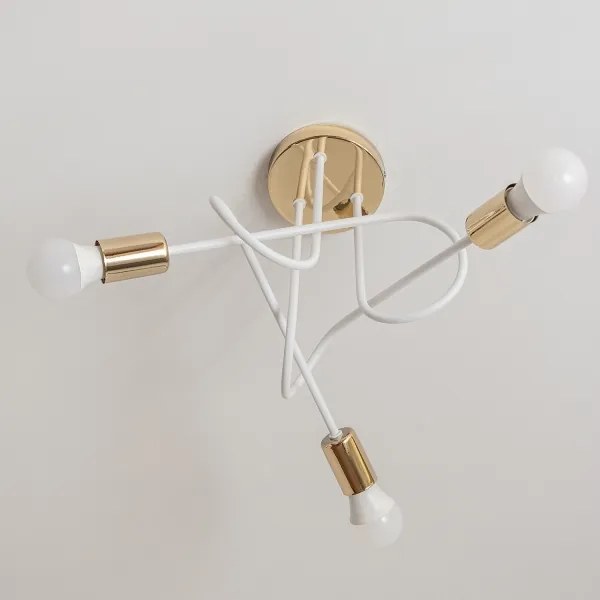 Lustră aplicată OXFORD 3xE27/15W/230V aurie/albă