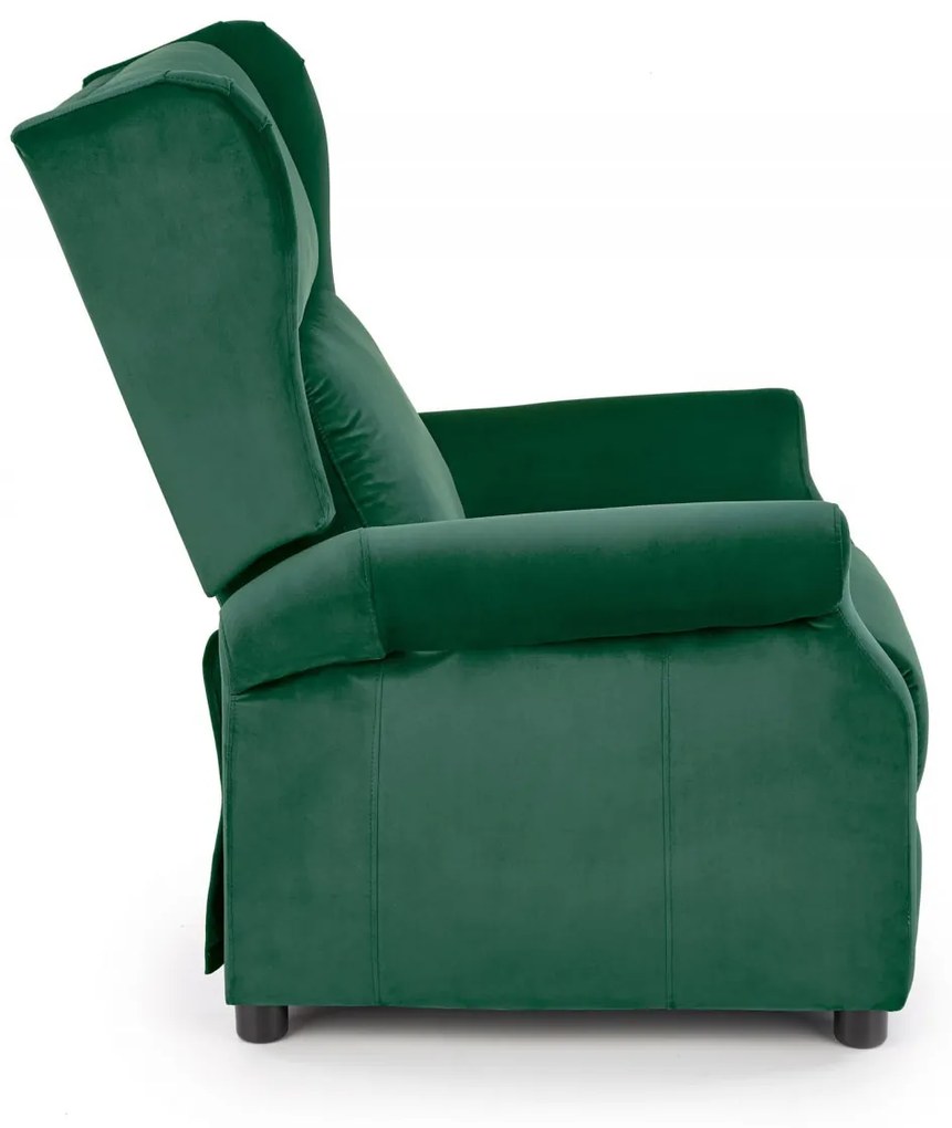 Fotoliu recliner Agustin 2 velvet verde H107 cm