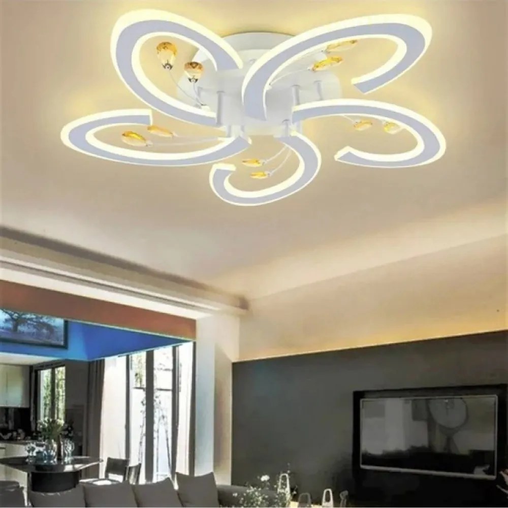 Lustra LED Cu Telecomanda, Lumina Rece Calda, Intensitate Reglabila Elit's Esn k53-5r 160w