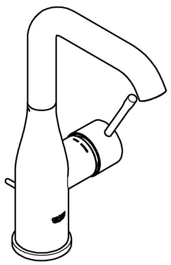 GROHE 32628001 - Baterie pentru lavoar ESSENCE, mărime L, crom lucios